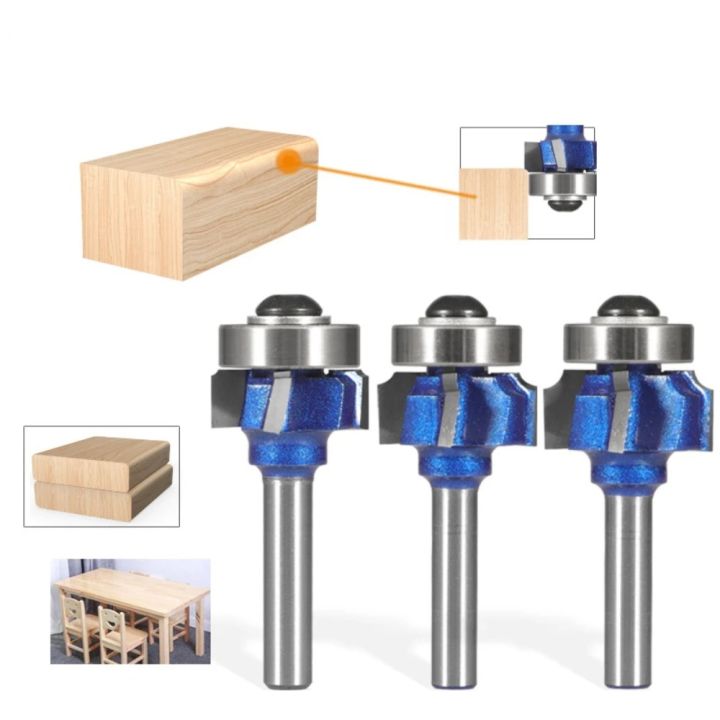 FTVOGUE Set 3 Fresce Per Legno – R1, R2, R3 – Taglio Bordi 4 Denti – 1/4'' Per Toupies E Incisione