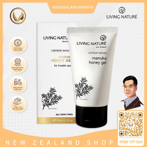 Gel loại bỏ mụn ngừa thâm mụn mật ong manuka Living Nature Manuka Honey Gel 50ml