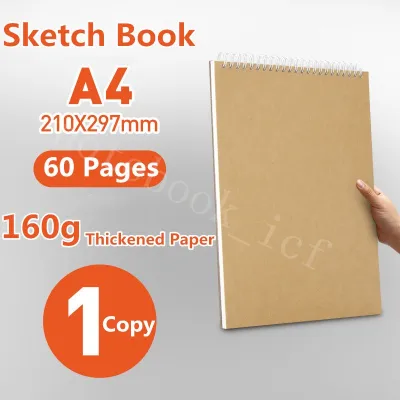 A4/A5 Kraft paper cover 8K/16K double spring sketchbook thick blank hand-painted DIY Graffiti school art gift