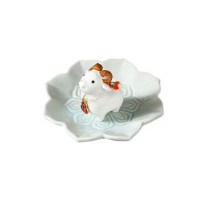 OOC Lamb Bunny Desk Ornaments Sheep Rabbit Incense Burner Home Decor Chinese New Year Zodiac Sheep Incense Holder New Year Gift Creative Incense Stick Burner Year of Sheep