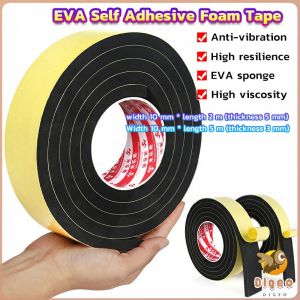 Digeo EVA Thicken Self Adhesive Foam Tape Door Sealing Strip Noise Insulation Anti-Collision Window Super Strong 5m/2m