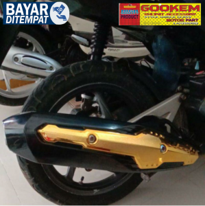 [Paket Isi 2] Tameng Tutup Knalpot Vario 125 Lama 2013 2014 + Garnis Filter
