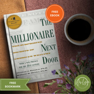 The Millionaire Next Door by Thomas J. Stanley (paperback) w/ Free Ebook and Bookmark