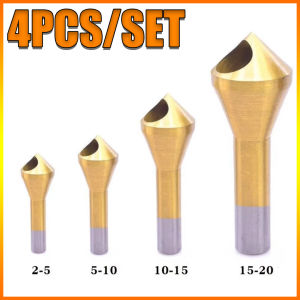 （จัดส่งรวดเร็ว）รังเครื่องมือสว่านเจาะรูดอกเคาเตอร์ไทเทเนียมสำหรับงานหนักสำหรับโลหะและพลาสติก ดอกลบคม HSS 6542 M 2 มุม 90 คลายเศษด้านหลัง