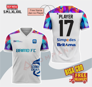 BAJU JERSEY FUTSAL DAN SEPAK BOLA FULL PRINTING CUSTOM NAMA BRI LIGA 1 NEW BUMN