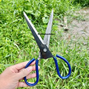 Kéo cắt xanh Nam Định Số 4 - Tay cao su - Lưỡi kéo dài 17 cm #vattuducduyen