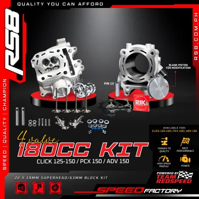 RS8 SUPER TOURING SET 180CC 4V 22/19 (CLICK 125/150 | PCX150/ADV150)