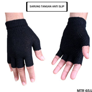 Sarung Tangan Motor Setengah Jari - Hitam