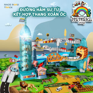 Đồ chơi trẻ em đường hầm sử tử kết hợp tháng máy lâu đài đồ chơi cao cấp