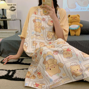 [ 50-98kg] Đầm mặc nhà Bigsize họa tiết hoạt hình R46Đ