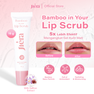JIERA Bamboo in Your Lip Scrub 10gr dengan Nano Particle dari Bamboo  Membantu Melembapkan Bibir Eksfoliasi serta Menutrisi Bibir dengan Kandungan Antioksidan
