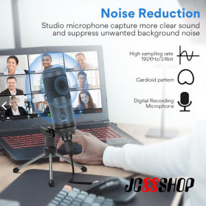 USB Microphone Condenser Mic with Mic Gain for PC Laptop Recording Streaming Podcasting Live Streami Noise Reduction condenser microphone for pc mic for live streaming