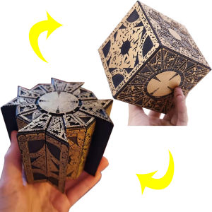 1:1 Hellraiser Cube Puzzle Box Moveable Lament Terror Film Serie Puzzle Box Cube Fully Functional Pinhead Prop Model Figure Toy ef