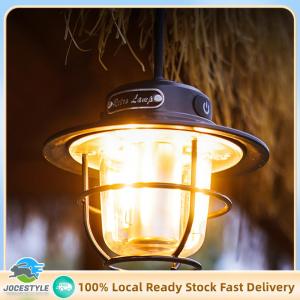 Jocestyle LED Camping Lamp Vintage 200LM Portable Camping Light Stepless Dimming Type-C USB Rechargeable for Outdoor Adventure
