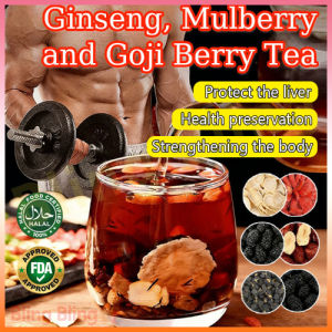 Hot Sale Wolfberry Combination Tea Ginseng Mulberry Black Wolfberry Tea Five Treasure Tea Ready to Ship