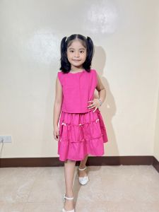 AllMart Clothing Kids Skirt Coords - Pink Purple Light Blue Set for Childrens Fashion