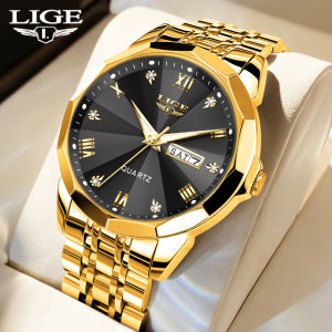 Lige đồng hồ cho doanh nhân cho nam giới warterproof Đồng hồ thể thao nam Đồng hồ treo tường sang trọng Đồng hồ đeo tay thạch anh Quà Tặng + Hộp