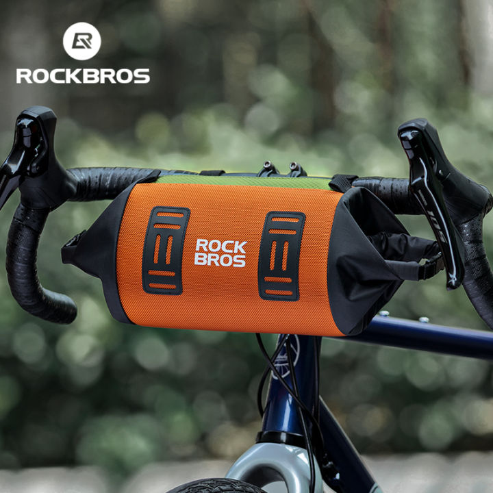 ROCKBROS Bicycle Handlebar Bag Expanded Capacity Quick Release  Cycling Front Bag Reflective Adjustable MTB Road Bike Head Bag Shoulder Bag 
