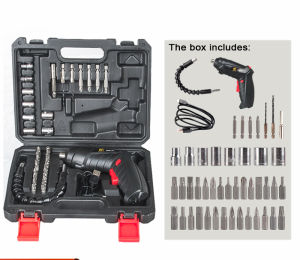 (Dikirim Dari Jakarta) 48 In 1 Mesin Cordless Screwdriver 3.6V Shcordless Multifunction Electric Scerwdrver Bor Cordles Drill Obeng Listrik Mesin Obeng Bor Baterai Cordless 9MM Toolbox 48 PC Set