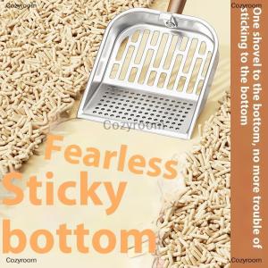 [COD] Cozyroom ทัพพีตักทรายแมวด้ามยาวทำจากไม้ตักของเสียเครื่องมือทำความสะอาดพลั่วสำหรับสัตว์เลี้ยงด้ามยาวพลั่วตักทรายแมว