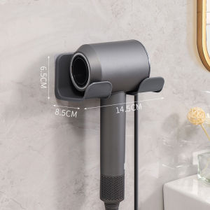 KINGREADY Hair Dryer Bracket Punch-Free Bathroom Hair Dryer Hanger Toilet Multifunctional Shelf Hair Dryer Holder