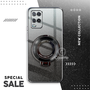 Soft Case Oppo A54 4G Case Gliter Standing Magnetic Ring Holder Wireles Silicone Casing