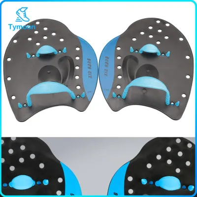Perfeclan 1 Pair Swimming Gloves Hand Paddles Silicone Training Paddle Diving Fin Flipper Adjustable Strap Water Resistance Suitable for Men Women Kids P