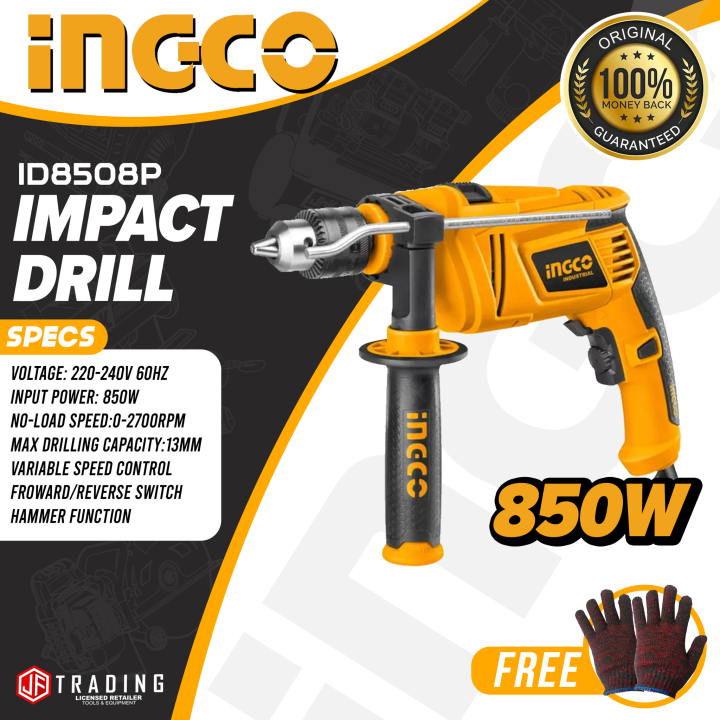 Ingco Impact Drill 850W 13MM Hammer Drill Barena Electric Drill Set ...