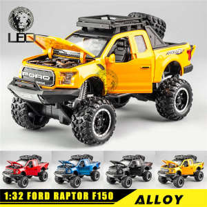 LEO 1:32 Ford Raptor F150 Bigfoot alloy model diecast car toys for boys kids big car monster truck toy for kids boys mainan kanak kanak lelaki