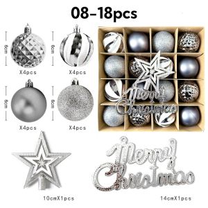 OutingSG-Christmas Ball Set Christmas Tree Decoration 6cm Party Holiday Pendant Ball Accessories