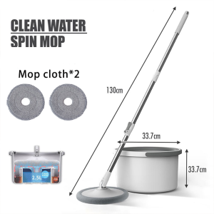 Hisoa Round Self Wash Spin Mop 360 Clean Sewage Separation mop Wet and Dry Self Wash Spin Mop With Turbo Flushing Bucket 2 in1 Set Mop for Floor Cleaning for Household Cleaning