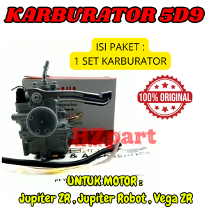 KARBURATOR VEGA ZR KODE-5D9 ASLI ORIGINAL YAMAHA JUPITER Z NEW ROBOT CARBU KARBU KUALITAS ORI YGP .