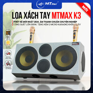 [ Hot Trend 2024 ] Loa Karaoke Mới Nhất 2024 - Loa Bluetooth MTMAX K3 Pro - Hệ Thống 6 Loa 3 Đường Tiếng Công Suất Lớn 500W Bass Đôi 2 Tấc Âm Thanh Mạnh Mẽ Đi Kèm 2 Micro Cao Cấp Bảo Hành Chính Hãng 12 Tháng