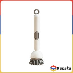 Vacaka Long Handle 360° Rotatable Kitchen Cleaning Brush Built-in Soap Dispenser for Pot Bowl Sink