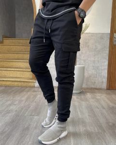 jogger túi hộp chất vải kaki có 2 màu 45-85kg Sport Trang Phục có thể giặt máy sang trọng nền tảng khỏe mạnh năng động quan hoc sinh quan kaki quana unam quần _ tối giản to & cao dù thông thường đường phố sang trọng quần h quần tây quần tây