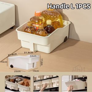 [BUY 3 FREE 1]SG Kitchen High Cabinet with Handle Top Cabinet Deep Cabinet Pot Storage Box Basket Storage Container with Wheels for Under Sink Garage Bathroom