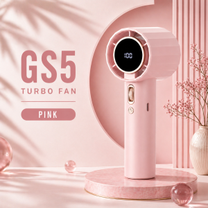 MICROPOWERTECH GS5 Portable Handheld Turbo Fan 4000mAh Rechargeable Digital Display Fan 100 Gear High-Speed Cooler Turbo Fan