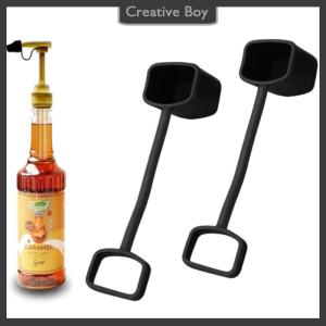 [Creative] 5 10 pcs cà phê Syrup bơm tip cap bao gồm pourer cap Syrup bao gồm mũ Silicone phù hợp cho xi-rô bơm đổ Dispenser