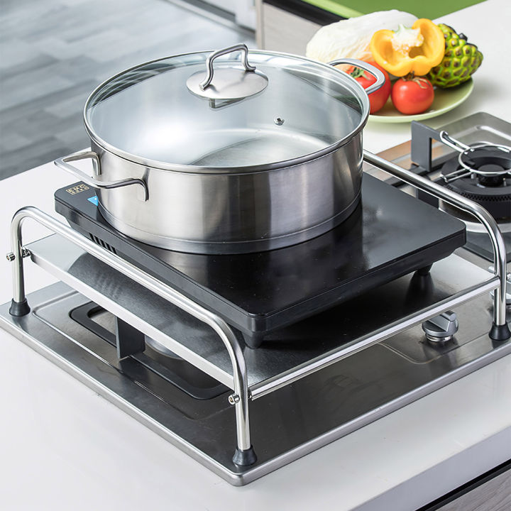 Stainless Steel Induction Cooker Stand Bracket Gas Stove Rack