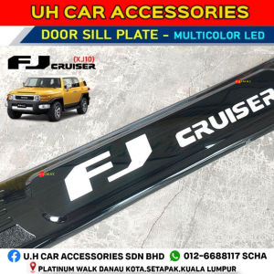 TOYOTA FJ CRUISER LED DOOR SIDE STEP SILL PLATE RAINBOW COLOUR LIGHTING