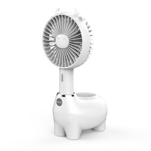 Kipas Angin Mini Genggam Cute / Mini Fan Portable / Bisa Berdiri ( Dudukan ) / Ada Tempat Pulpen  / Angin Super Kencang Dengan 3 Kecepatan / Baterai Awet Tahan 9 Jam Non-Stop / Kipas Emergency 2in1 USB Charger AOKI AF-805Y - TOKO SINAR AUDIO