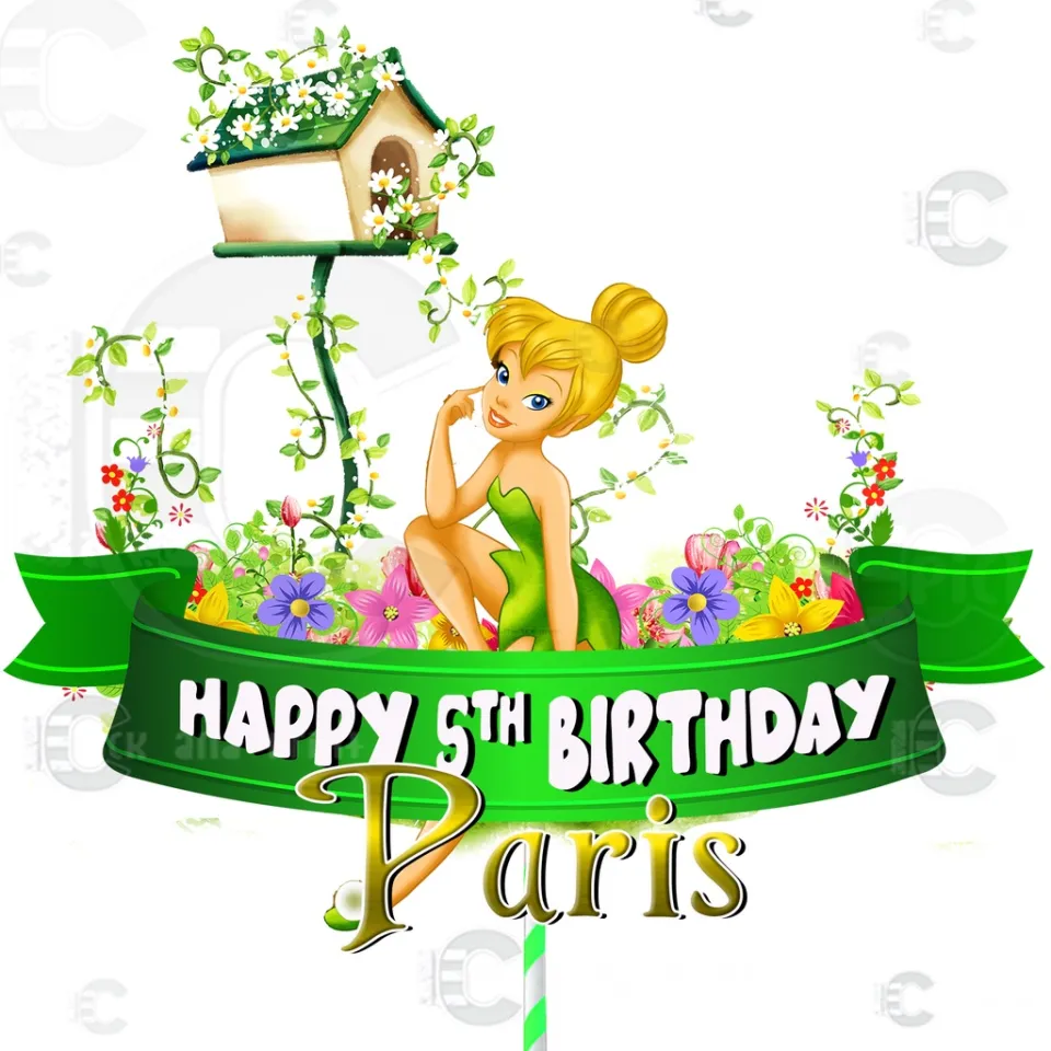 Buy Tinker Bell Cake Topper, Fairy Cake Topper, Tinkerbell Cake, Tinkerbell  Topper, Fairy Theme Birthday Party, Fairies, Polymer Clay Fairy Online in  India - Etsy