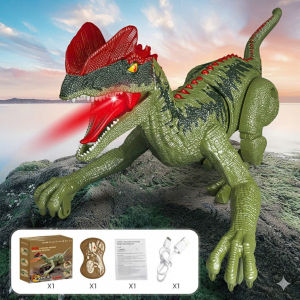 Mô Hình Điều Khiển Từ Xa Khủng Long - Mô Phỏng Raptor Sống Động Có Đèn Âm Thanh 2026