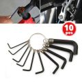 COD 10pcs Hexagon / Hex Key Ring Wrench Set Allen Wrenches. 