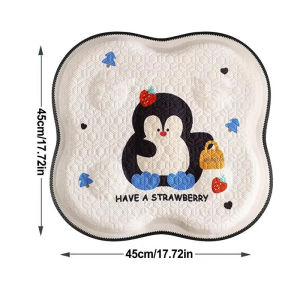 Cooling Pads For Car Seats Ice Silk Cooler Seat Cushion Strawberry Penguin Design Gel Pad Absorbs Pressure Points For Home Chair