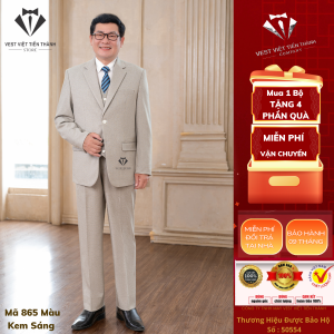 Bộ vest nam trung niên vest nam trung tuổi xuất khẩu vest việt tiến thành chất liệu tuýt si nhập khẩu ấn độ