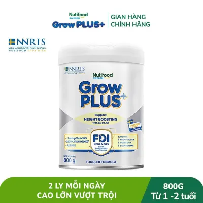 Sữa Bột Nutifood Sweden GrowPLUS+ Cao lớn vượt trội từ 1 - 2 tuổi (Bạc) 800g