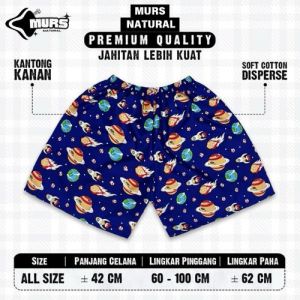 CUCI GUDANG CELANA BOXER UKURAN JUMBO PRIA DEWASA MOTIF GALAXI KEKINIAN
