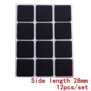 1PC Black EVA Table Chair Foot Pad Stickers Non-Slip Mute Self-adhesive Thicken Floor Protector