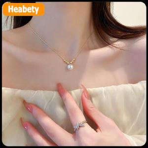 【2-3 days delivery】 Elegant Delicate Pearl Pendant Clavicle Necklace for Women Unique Design Fashion Girl Jewelry Everyday Birthday Party Gift